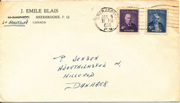 Canada Cover Sent To Denmark Sherbrooke 9-1-1956 - Cartas