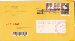 Japan Registered Cover Sent Air Mail To USA 1-9-1990 Topic Stamps - Cartas