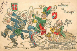 Politique Politica * CPA Illustrateur Satirique NORWINS * La Danse Du Macaroni * France Francia Italie Italia 1903 - Satirisch