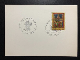 LUXEMBOURG,  « SERIE CULTURELLE », « Special Commemorative Postmark », 1971 - Lettres & Documents
