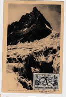 FRANCE CARTE MAXIMUM  N° 334  à Chamonix-Mont  Blanc Datée De 1939 Seul Sur  Carte - 1930-39
