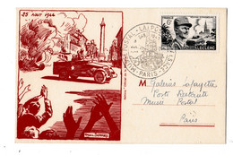 Carte Maximum FRANCE GENERAL LECLERC Timbre N°815 Libération De Strasbourg Oblitéré D'un Gros Cachet Du Musée POSTAL L - 1940-1949