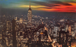 NEW YORK CITY - Looking South By Night. - Tarjetas Panorámicas