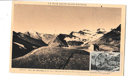 Carte Maximum Avec N°358 Col De L'Iseran Oblitérée Val D'Isère 1938 - 1930-1939