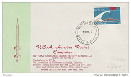 Australia 1970 USA Aerobee Rocket Campaign Aerobee CB 2-1 Souvenir Cover - Océanie