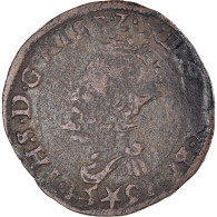 Monnaie, Pays-Bas Espagnols, Philippe II, Liard, 1591, Maastricht, TB, Cuivre - Países Bajos Españoles