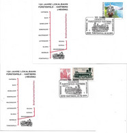 2132n: Österreich 1991: Lokalbahn Fürstenfeld- Hartberg, Hin- & Rückfahrt, Motiv "Eisenbahn" - Fürstenfeld