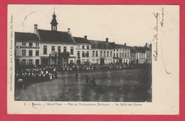 Ronse / Renaix - Grand'Place - Fête De L'Indépendance Nationale - Le Défilé Des Ecoles - 1906 ( Verso Zien ) - Renaix - Ronse