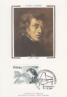 Carte  Maximum   1er  Jour   POLOGNE     CHOPIN    Emission   Commune    POLOGNE - FRANCE   1999 - Joint Issues