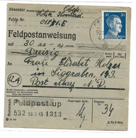 Feldpost Anweisung Ungarn März 1945 - Cartas
