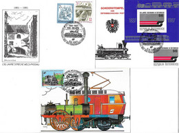 2132z: Heimatbeleg 4780 Schärding, Motiv "Eisenbahn" Aus 1991 Strecke Wels- Passau, 3 Belege Vom BSV Münzkirchen - Schärding