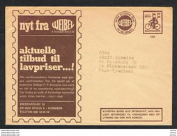 DENMARK: COVERT PAID PORT - BETALT - ADVERTISING ENVELOPE - TO GERMANY - Vignette [ATM]