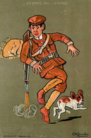 Les Sports XXIX , La Chasse * CPA Illustrateur Ch. BEAUVAIS * Chasseur Chien * Au Dos Publicité Pharmacie BRUANT Dijon - Hunting