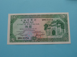 5 ( Cinco ) Patacas ( BW63374 ) 1981 - MACAU ( For Grade, Please See Photo ) UNC ! - Macau