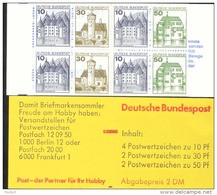 Markenheftchen Bund Postfr. MH 22 L MZ MNH ** - 1971-2000