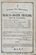 CHASSEPIERRE ..-- Curé Nicolas FRANCOIS , Décédé En 1877 , Ancien Curé De IZEL , OISY , CHASSEPIERRE . - Florenville