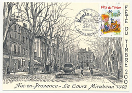 FRANCE - Carte Locale - Fête Du Timbre 2002 Boule Et Bill - Aix En Provence - 16/03/2002 - Storia Postale
