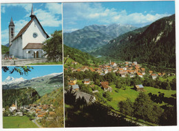 Rueun, Bündner Oberland - Kirche Sogn Andriu - Rueun Mit Brigelser Hörner - (Suisse/Schweiz/CH) - Breil/Brigels