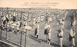 Caen       14          Fête Fédérale De Gymnastique   Avant La Présentation Du Drapeau     N° 9       (voir Scan) - Caen