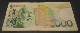 BELGIUM, P Unl , 5000 Francs Testbiljet , ND 1992 , EF ,  Print MISTAKE ERROR - 5000 Francos