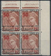 Lot N°67973   Poste Aérienne Militaire, Bloc De Quatre N°1, Surcharge Non Authentifiée - 1927-1959 Mint/hinged