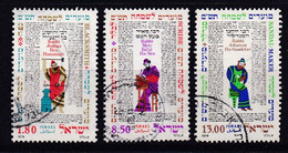 ISRAEL, 1979, Used Stamp(s)  Without  Tab, New Year - Sages, SG Number(s) 757-759, Scannr. 19194 - Gebraucht (ohne Tabs)