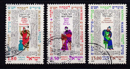 ISRAEL, 1979, Used Stamp(s)  Without  Tab, New Year - Sages, SG Number(s) 757-759, Scannr. 19194 - Usados (sin Tab)