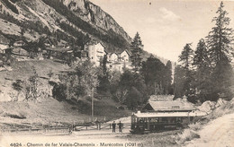 Chemin De Fer Valais Chamonix Marécottes Ligne Martigny Chatelard Train Gare - Martigny