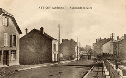 ATTIGNY AVENUE DE LA GARE AU RENDEZ VOUS DES PECHEURS 1931 - Attigny