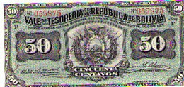 BOLIVIA , P 91 , 50 Centavos, ND 1902 , UNC - Bolivia
