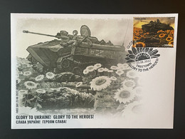 Sierra Leone 2022 Mi. ? FDC Ukraine War Russian Invasion Sunflowers Tank Char Boris Groh - Ucraina