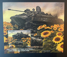 Sierra Leone 2022 Mi. ? Ukraine War Russian Invasion Sunflowers Tank Char Boris Groh S/S - Ucraina