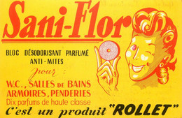 SANI FLOR Bloc Désodorisant Parfumé Anti Mites " ROLLET " * CPA Illustrateur Publicitaire * Pub Publicité - Publicité