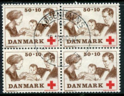 DENMARK 1969 Red Cross 50 + 10  Øre Block Of 4 Used   Michel 488 - Oblitérés