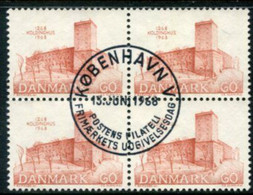 DENMARK 1968 Koldinghus Castle Block Of 4 Used   Michel 468 - Gebraucht