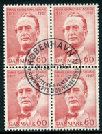 DENMARK 1967 Sonne Birth Anniversary Block Of 4 Used   Michel 464 - Usati