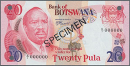 BOTSWANA , P 5as , 20 Pula , ND 1976,  Almost UNC , Vary Rare TRUE Specimen Note - Botswana