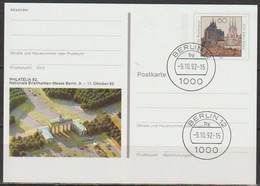 BRD Ganzsache1992 PSo28 Philatelia92 Berlin Ersttagsstempel 9.10.92 Berlin  (d805)günstige Versandkosten - Postkarten - Gebraucht