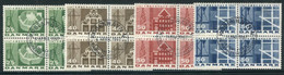 DENMARK 1967 Copenhagen 800th Anniversary Blocks Of 4 Used   Michel 451-54x - Oblitérés