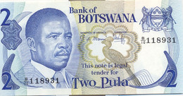 BOTSWANA , P 7b + 7d , 2 Pula , ND 1982,  VG + UNC - Botswana