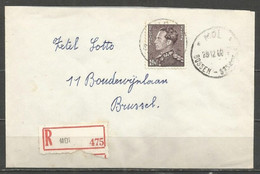 Belgique - Léopold III Poortman N°848A Sur Recommandé De MOL Du 25-12-59 - 1936-51 Poortman