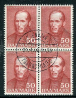 DENMARK 1966 Kold Birth Anniversary Block Of 4 Used   Michel 441x - Used Stamps
