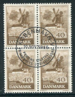 DENMARK 1965 Nature And Monument Protection Block Of 4 Used   Michel 437x - Gebraucht