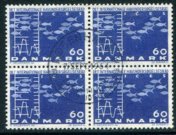 DENMARK 1964 Marine Research Conference Block Of 4 Used   Michel 423x - Gebruikt