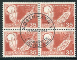 DENMARK 1963 Freedom From Hunger Block Of 4 Used   Michel 409y - Used Stamps