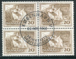 DENMARK 1962 Nature And Monument Protection Block Of 4 Used   Michel 408x - Usado