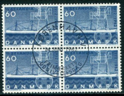 DENMARK 1962 Selandia Voyage Block Of 4 Used   Michel 406x - Used Stamps