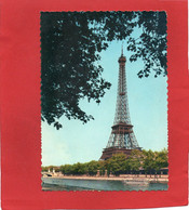 Delcampe - 75---PARIS ET SES MERVEILLES--La Tour Eiffel Et La Seine---voir 2 Scans - Eiffelturm