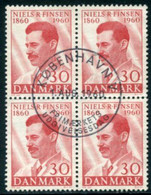 DENMARK 1960 Finsen Birth Centenary Block Of 4 Used   Michel 384 - Usado