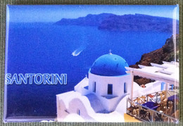 Aegean Sea Santorini Island Fridge Magnet Souvenir, Greece - Magnete